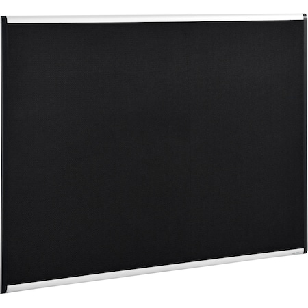 GLOBAL INDUSTRIAL 48inW x 36inH Fabric Mesh Bulletin Board, Black 695877